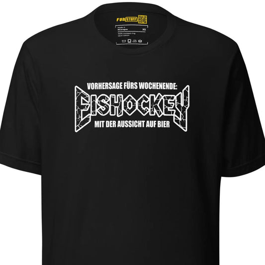 Eishockey mit der Aussicht auf Bier - Unisex T-Shirt