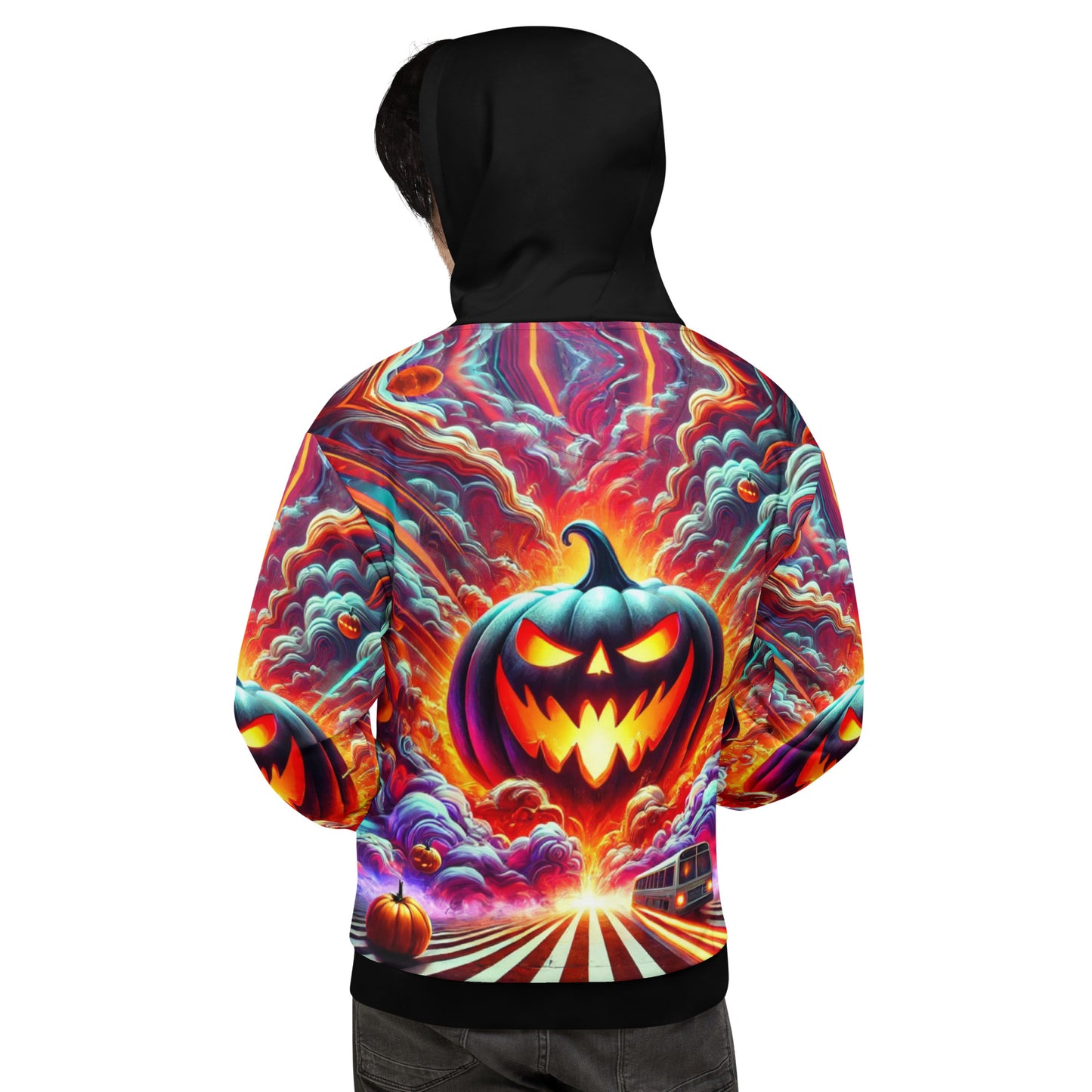Hell-O-Ween Pumpkin Full Print Hoodie