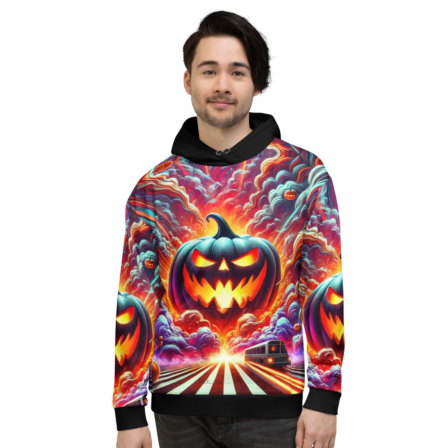 Hell-O-Ween Pumpkin Full Print Hoodie