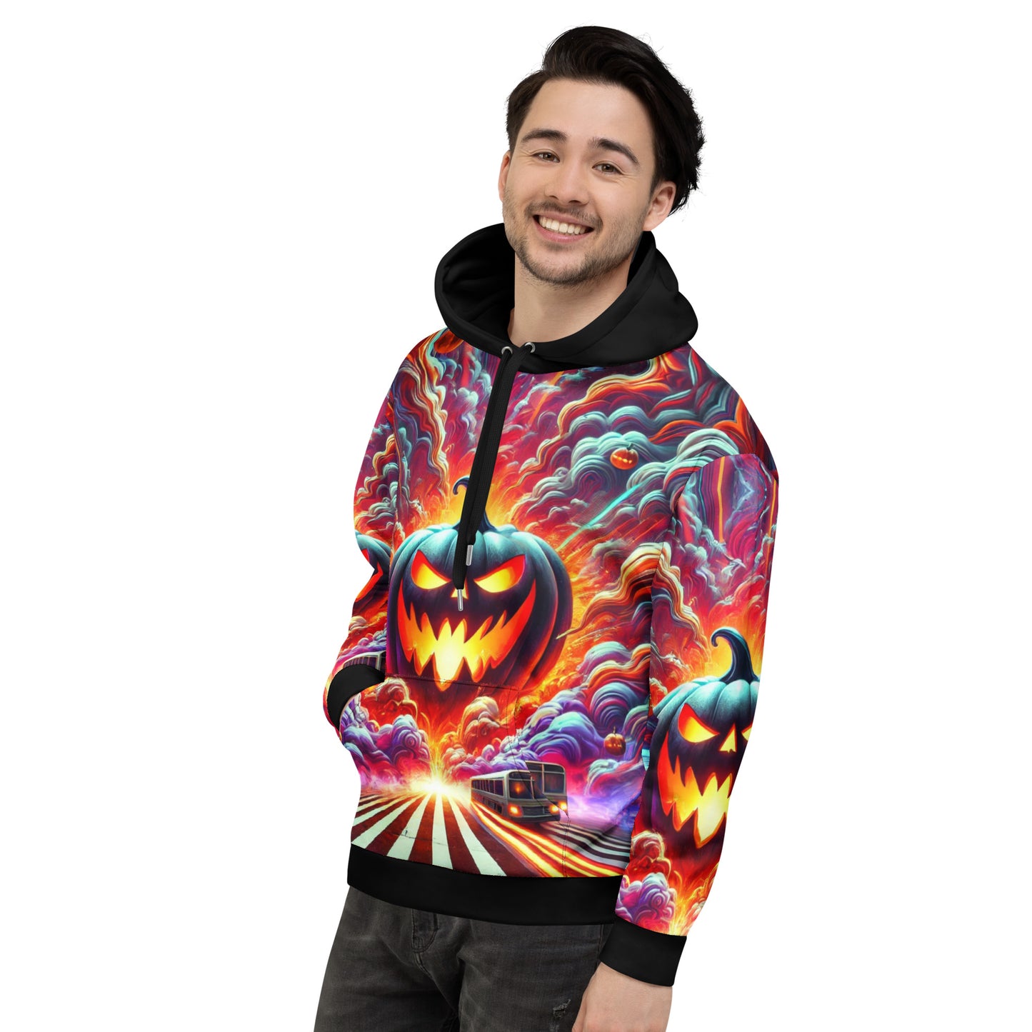 Hell-O-Ween Pumpkin Full Print Hoodie