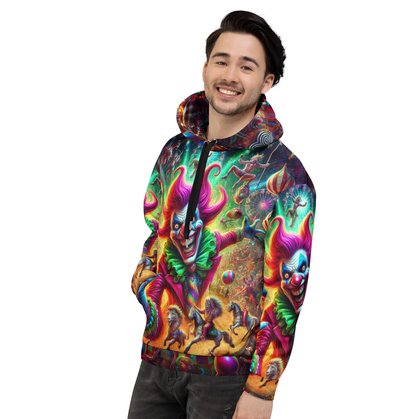 Crazy Carnival Clown – Full Print Hoodie