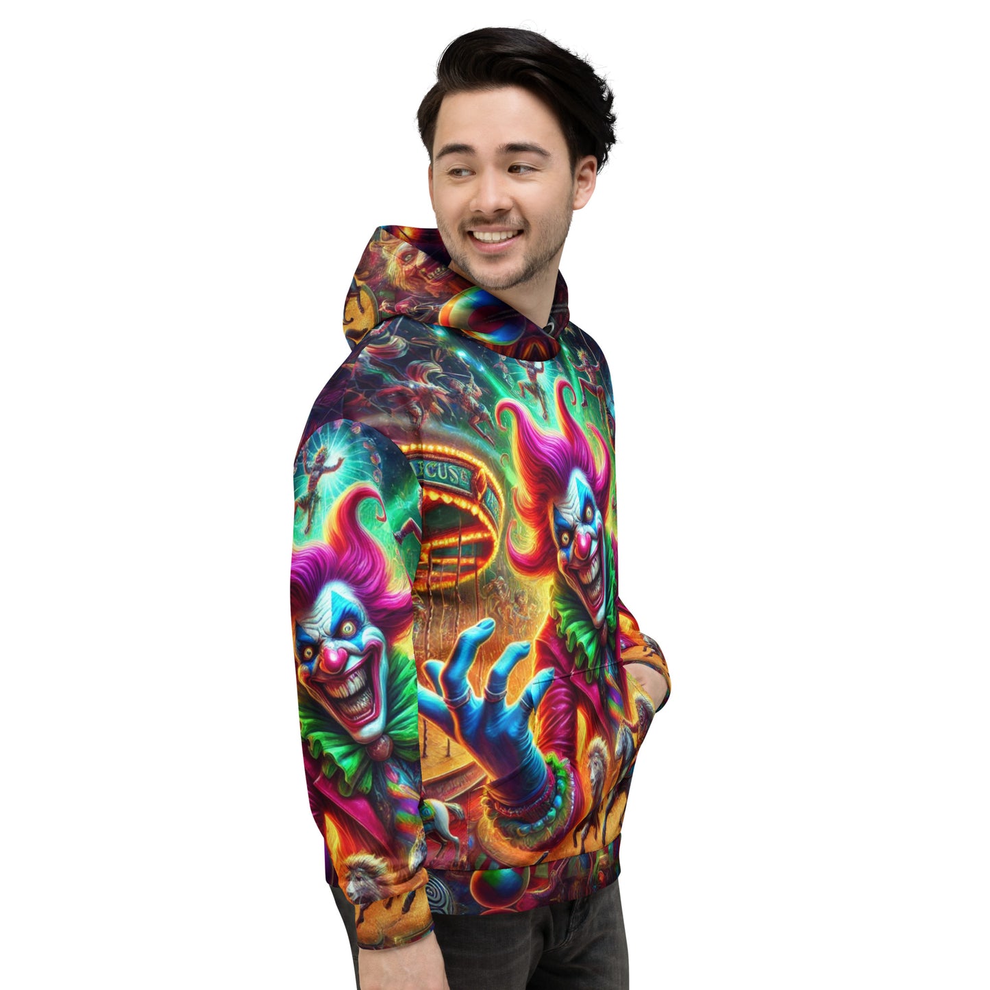 Crazy Carnival Clown – Full Print Hoodie