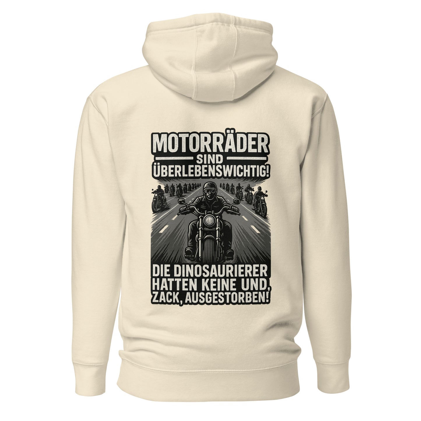 Motorräder sind überlebenswichtig – Biker Backprint Hoodie
