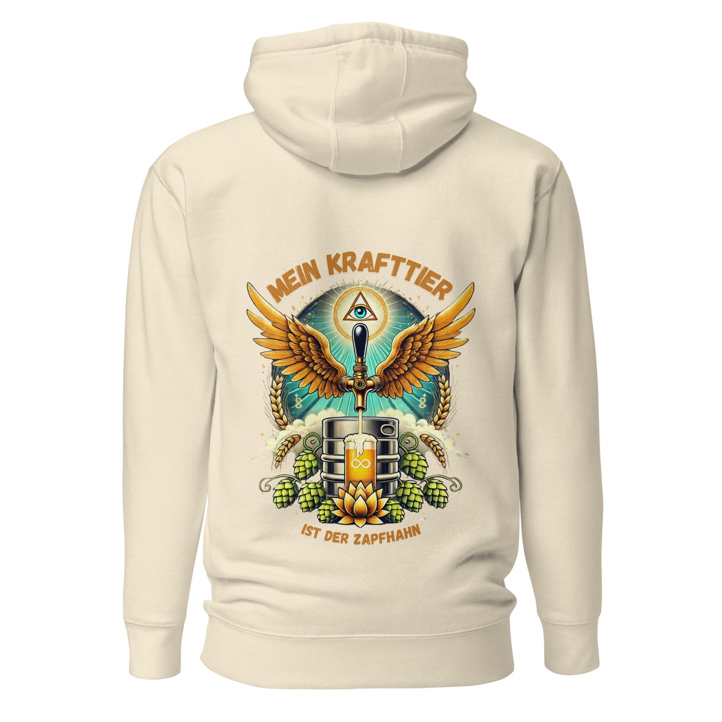 Mein Krafttier ist der Zapfhahn – Unisex Hoodie Backprint