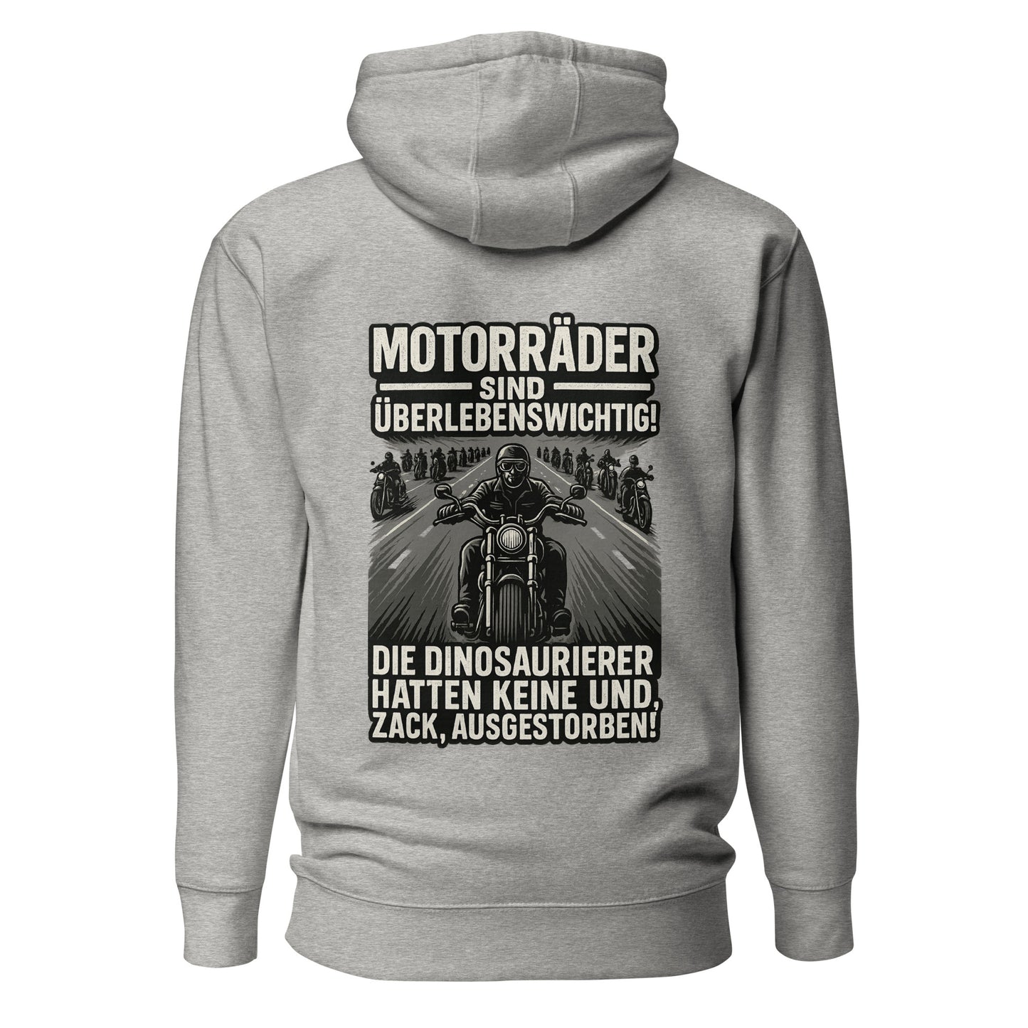Motorräder sind überlebenswichtig – Biker Backprint Hoodie