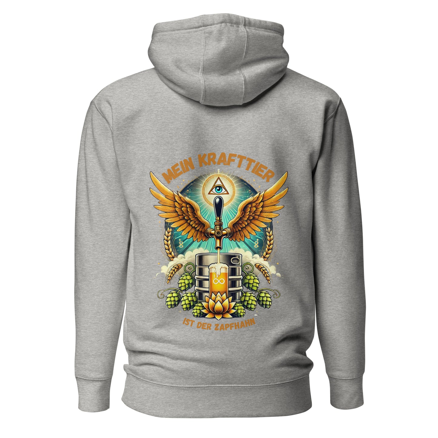 Mein Krafttier ist der Zapfhahn – Unisex Hoodie Backprint