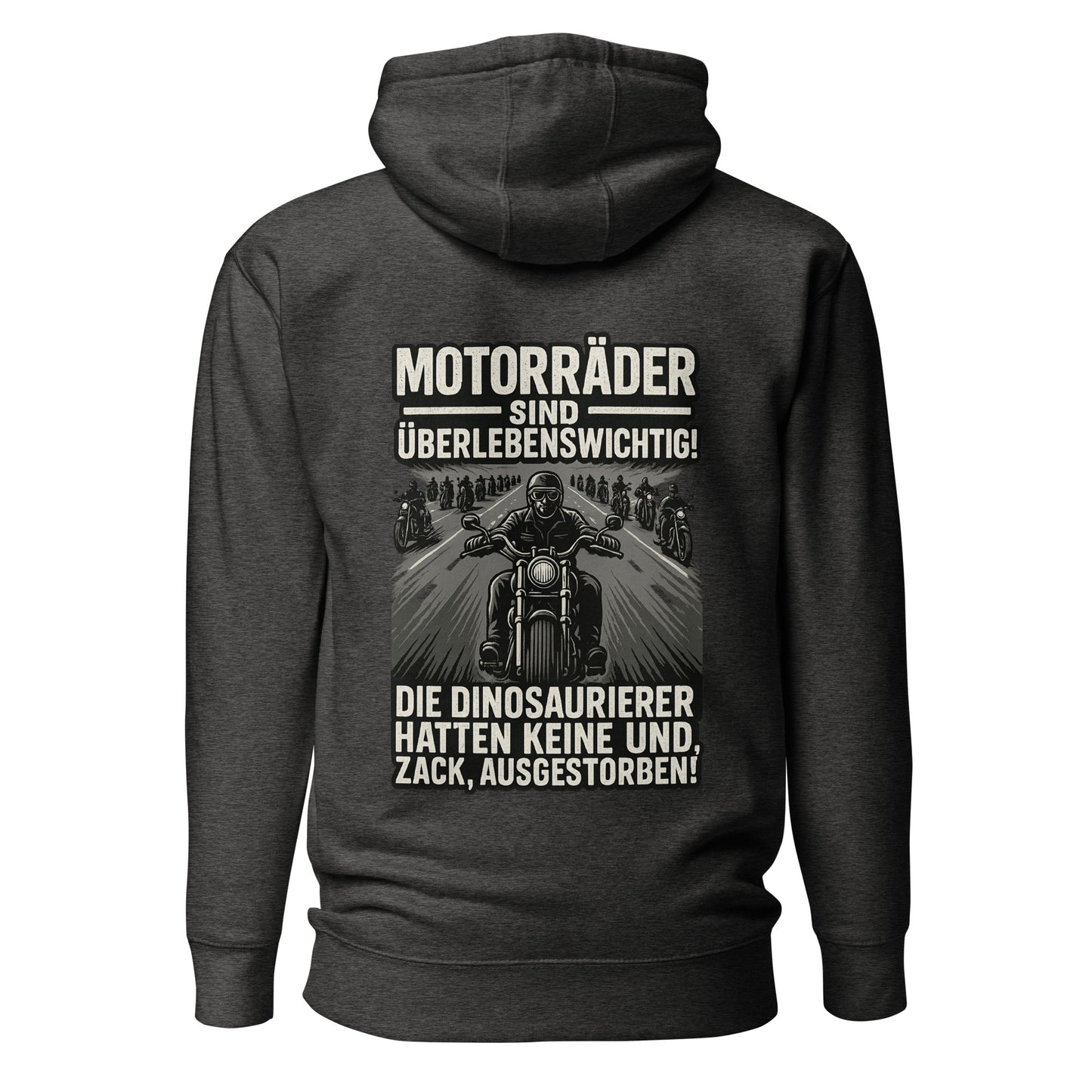 Motorräder sind überlebenswichtig – Biker Backprint Hoodie