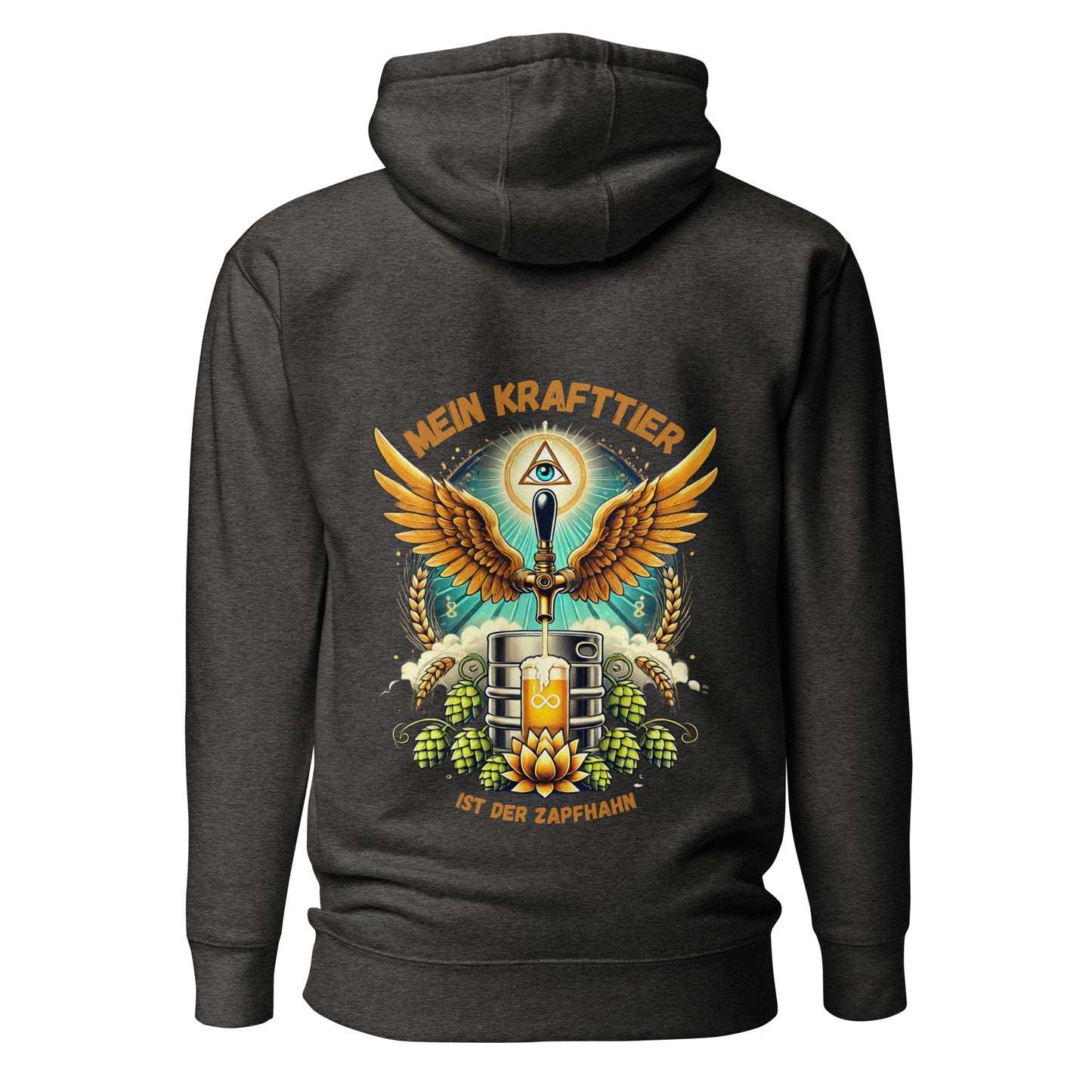 Mein Krafttier ist der Zapfhahn – Unisex Hoodie Backprint