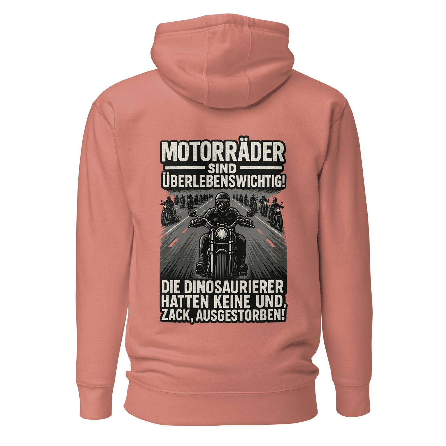 Motorräder sind überlebenswichtig – Biker Backprint Hoodie