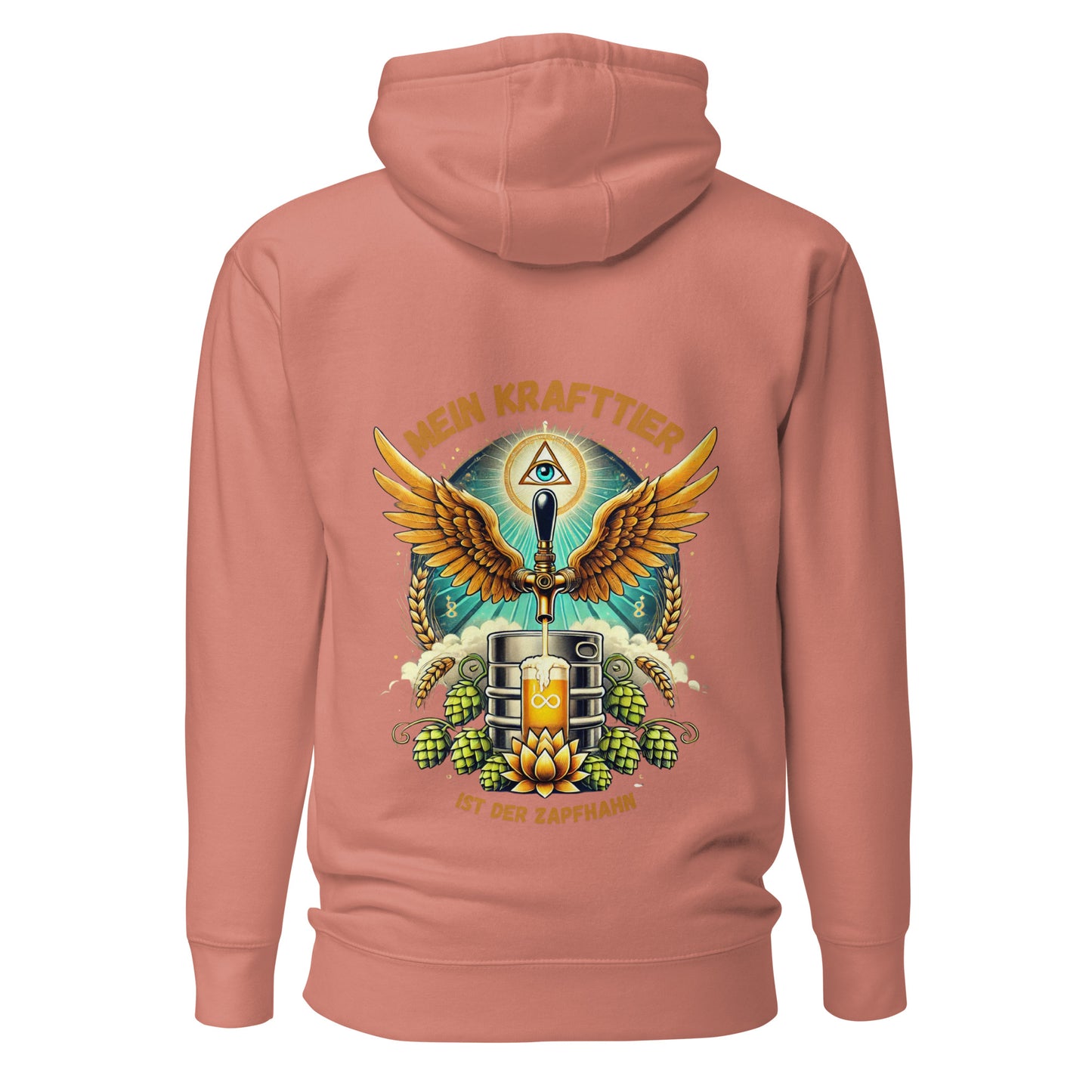 Mein Krafttier ist der Zapfhahn – Unisex Hoodie Backprint
