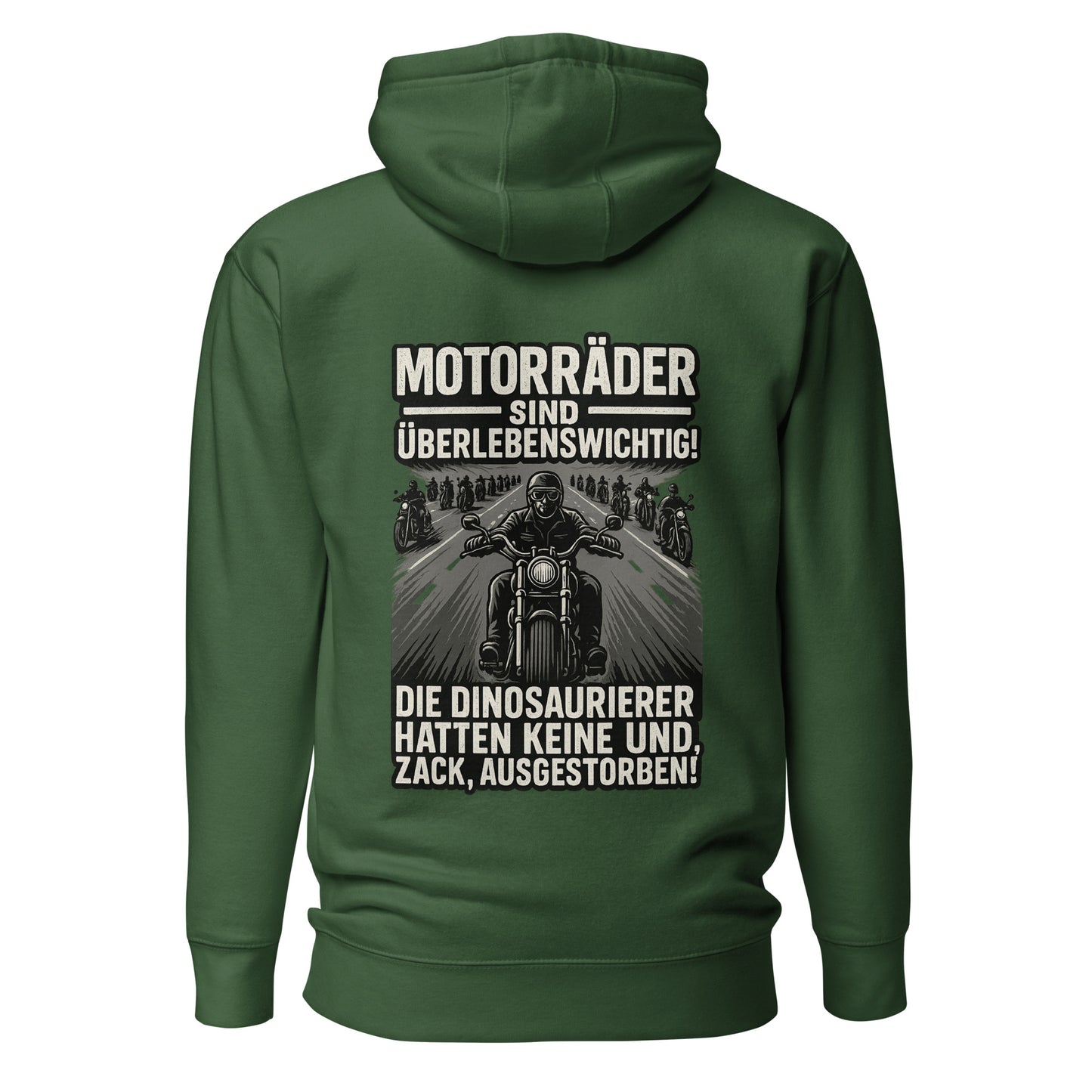 Motorräder sind überlebenswichtig – Biker Backprint Hoodie