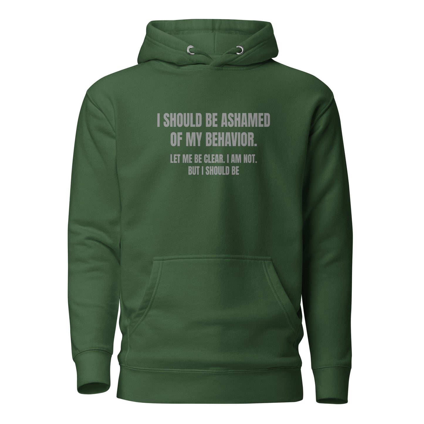 Ashamed of My Behavior – Unisex Hoodie