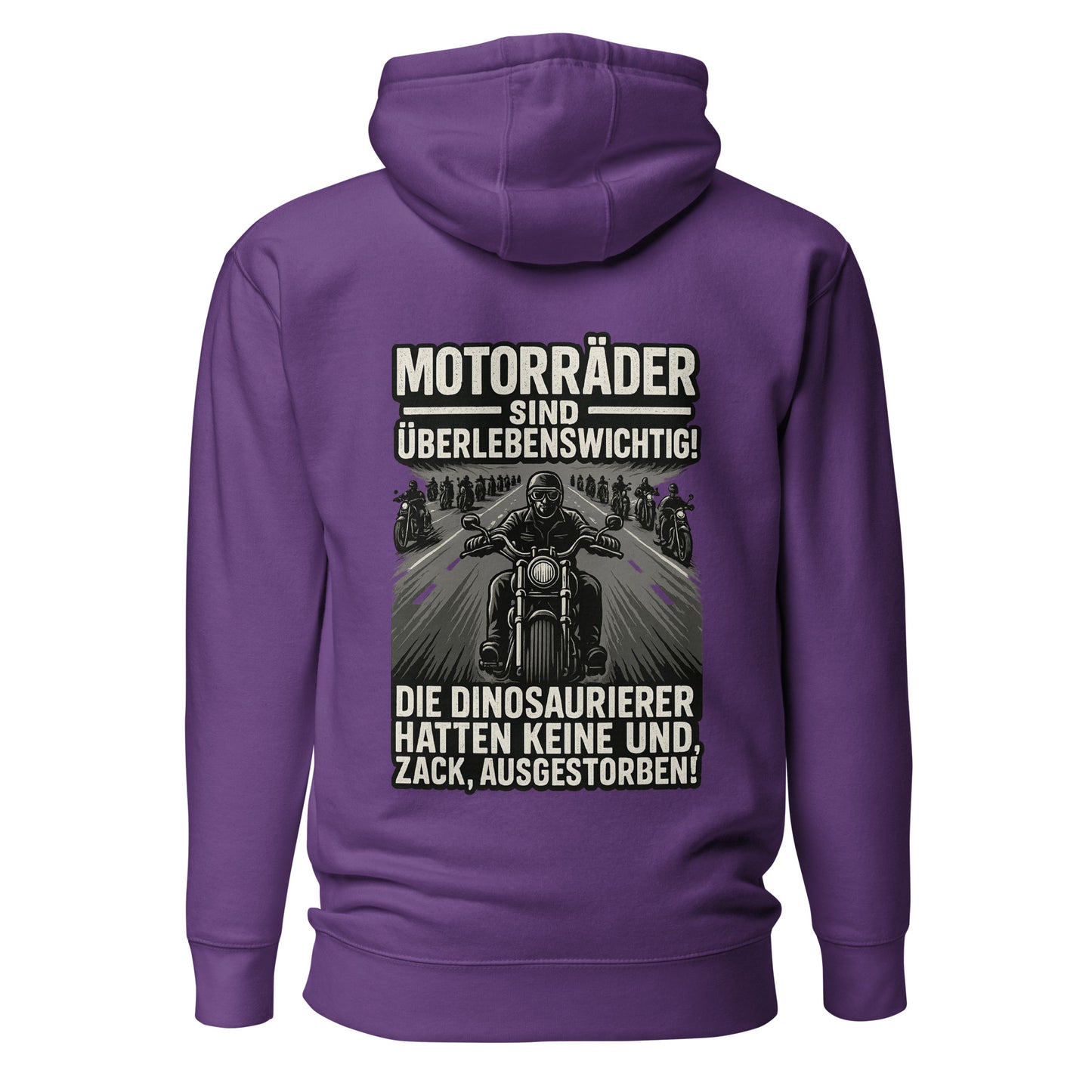 Motorräder sind überlebenswichtig – Biker Backprint Hoodie