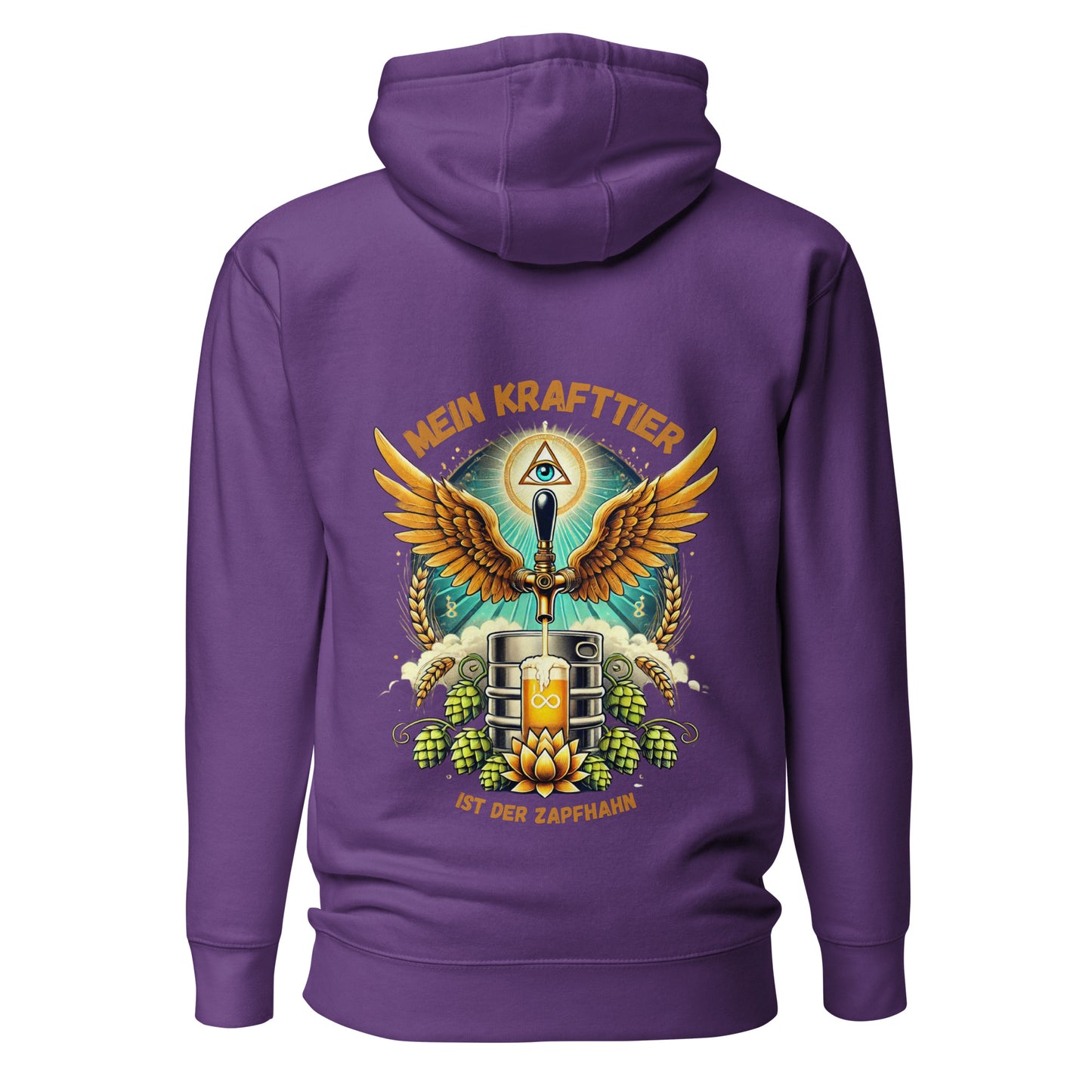 Mein Krafttier ist der Zapfhahn – Unisex Hoodie Backprint