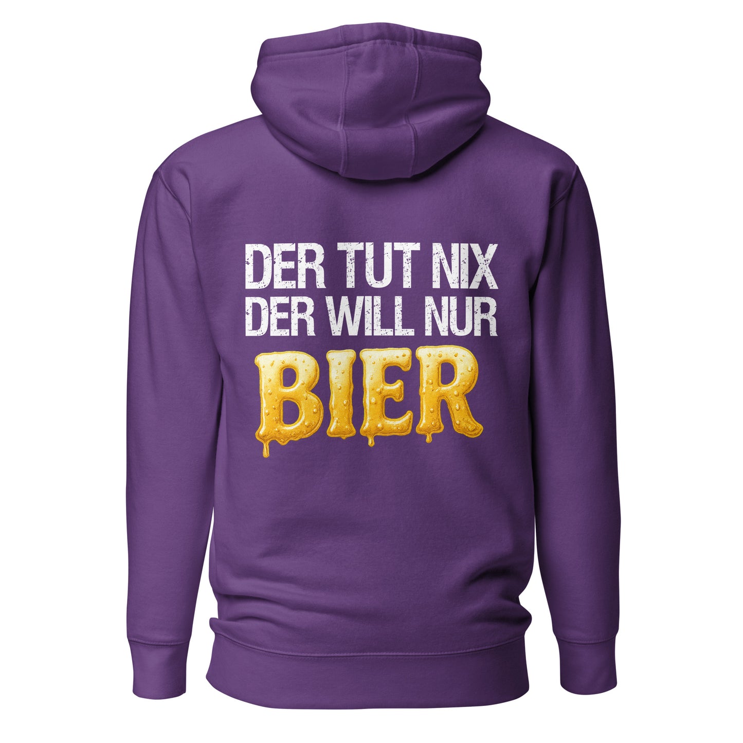 Der tut nix – der will nur Bier Hoodie Backprint