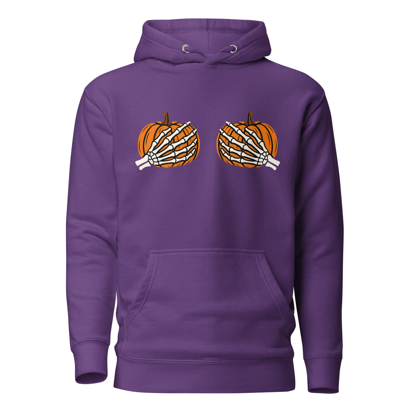Pumpkin Boobs – Halloween Hoodie mit Skeletthänden