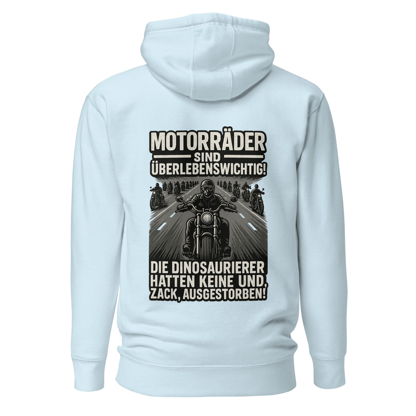 Motorräder sind überlebenswichtig – Biker Backprint Hoodie