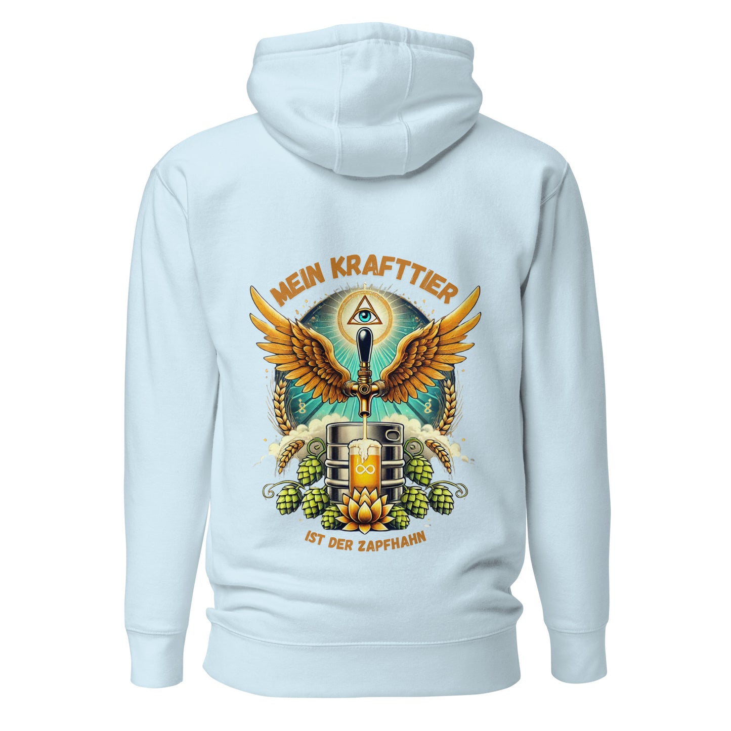 Mein Krafttier ist der Zapfhahn – Unisex Hoodie Backprint