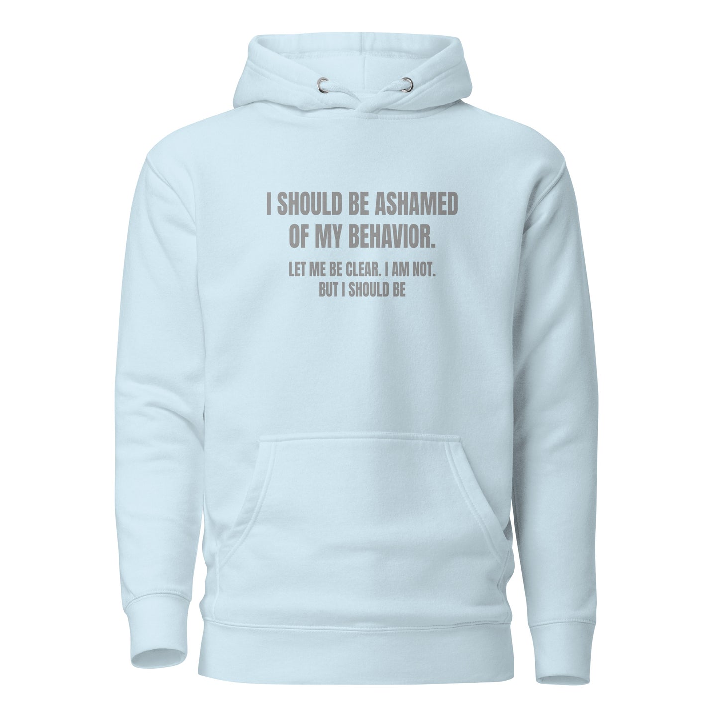 Ashamed of My Behavior – Unisex Hoodie