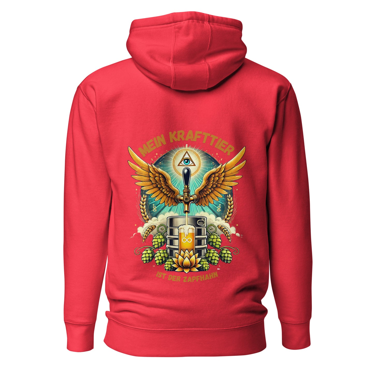 Mein Krafttier ist der Zapfhahn – Unisex Hoodie Backprint