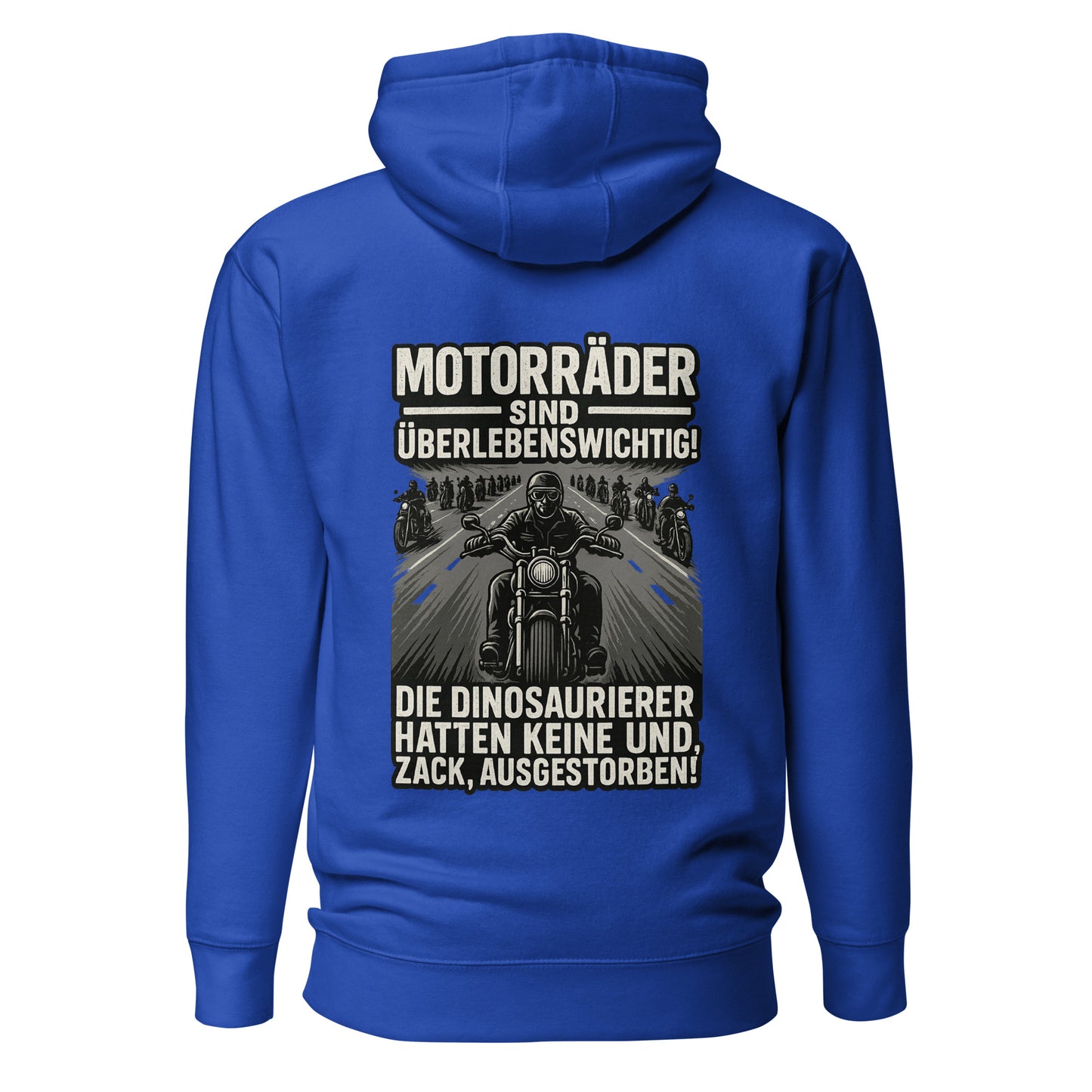 Motorräder sind überlebenswichtig – Biker Backprint Hoodie