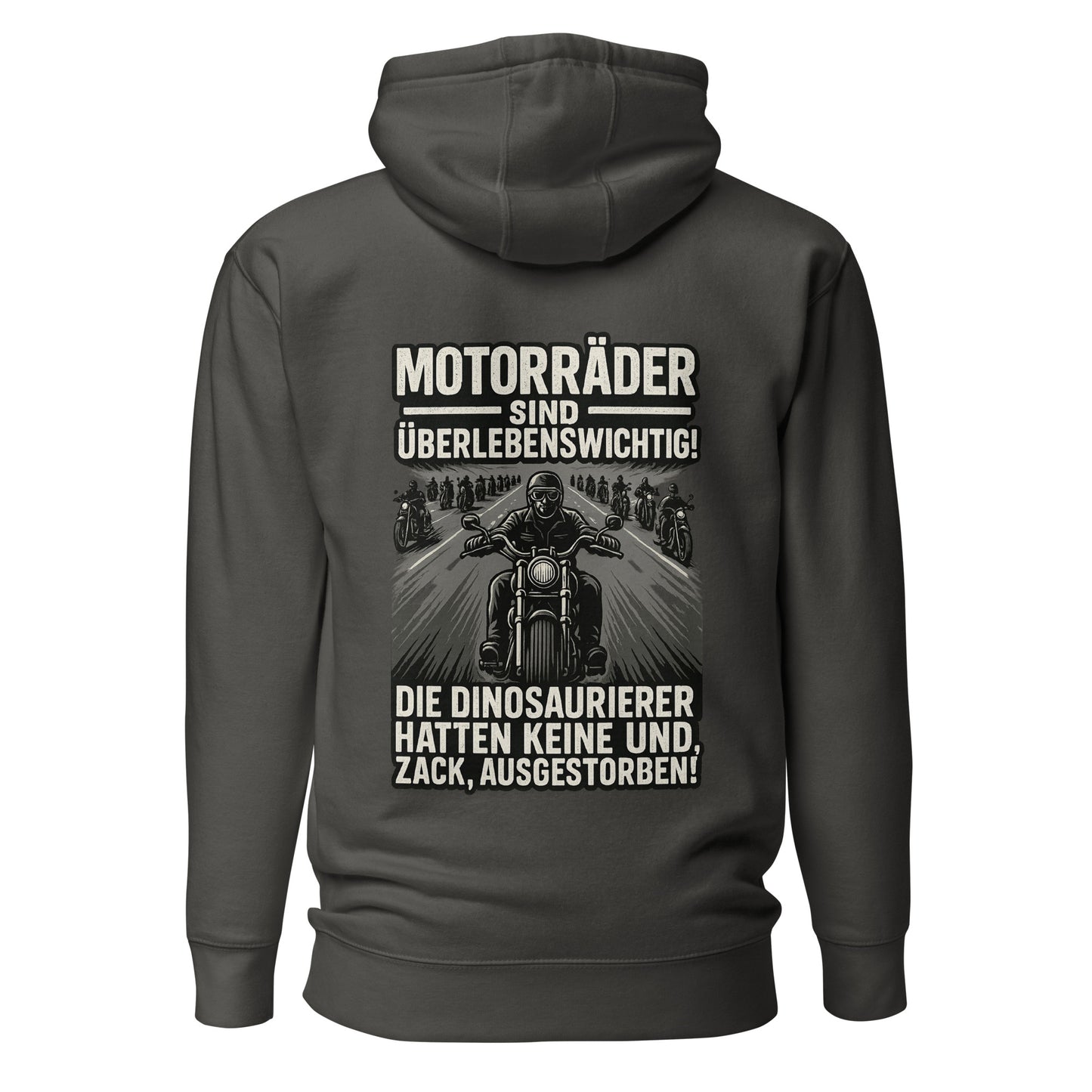 Motorräder sind überlebenswichtig – Biker Backprint Hoodie
