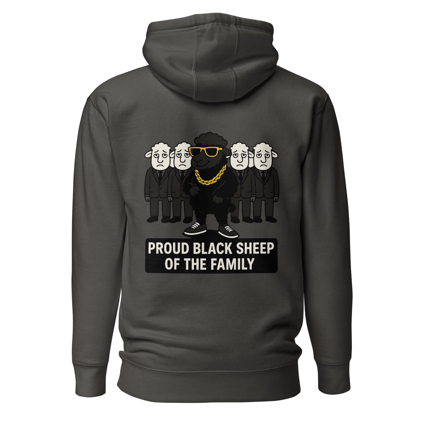 Proud Black Sheep of the Family – Unisex Hoodie Backprint