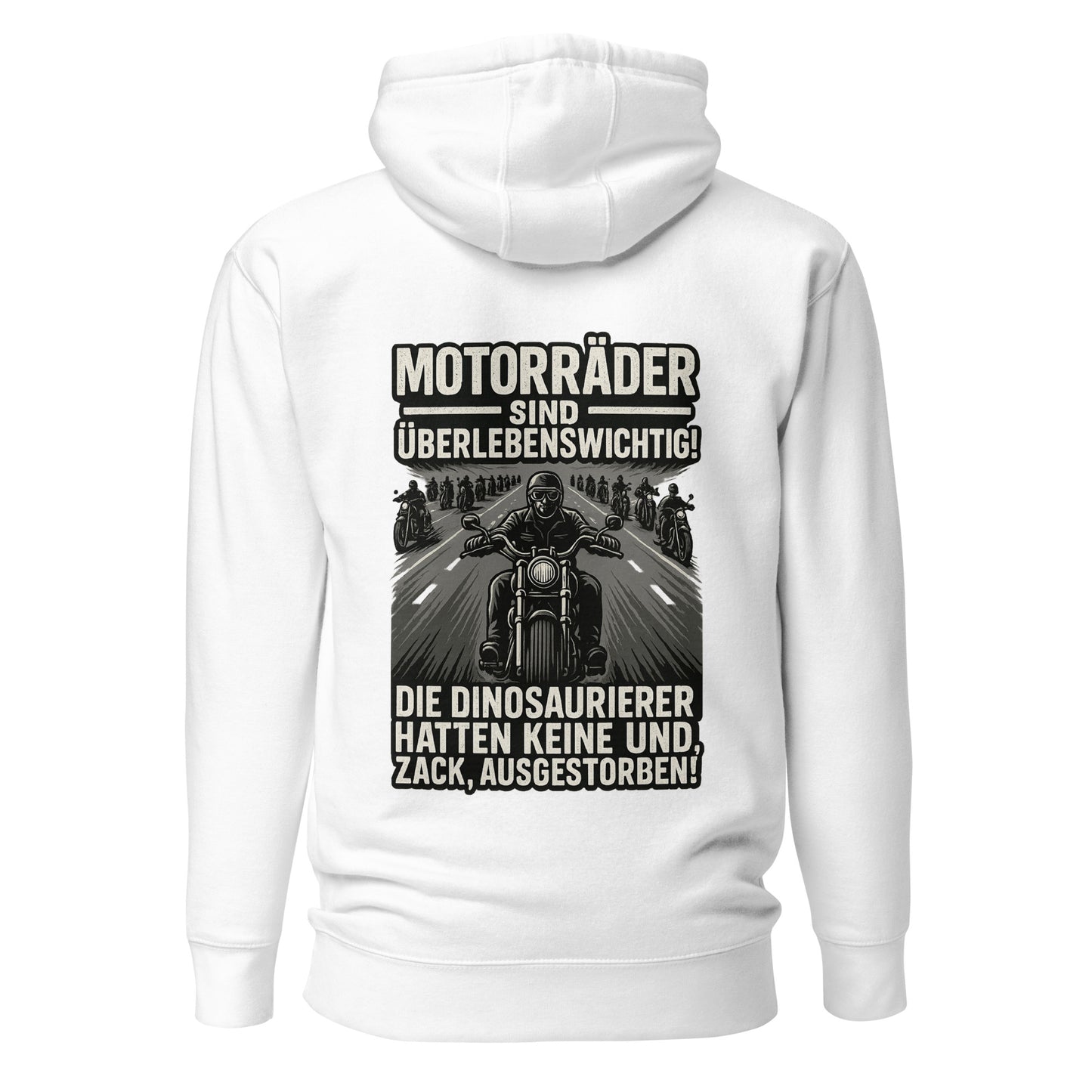 Motorräder sind überlebenswichtig – Biker Backprint Hoodie