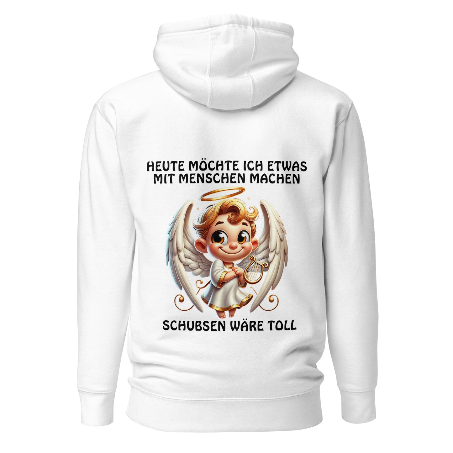 Engel Schubsen wäre toll – Unisex Hoodie Backprint
