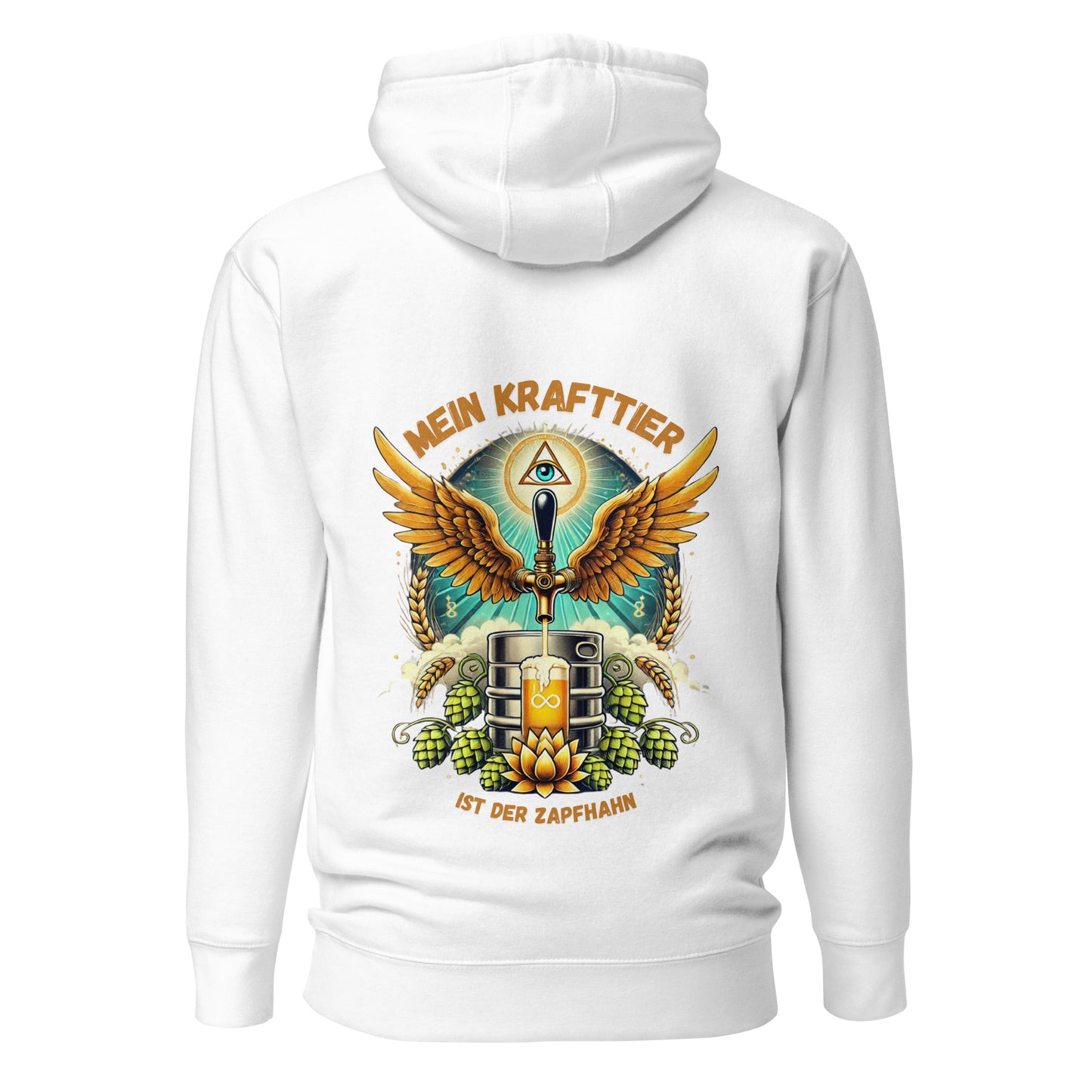 Mein Krafttier ist der Zapfhahn – Unisex Hoodie Backprint