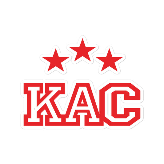 KAC 3 Sterne Blasenfreie Aufkleber