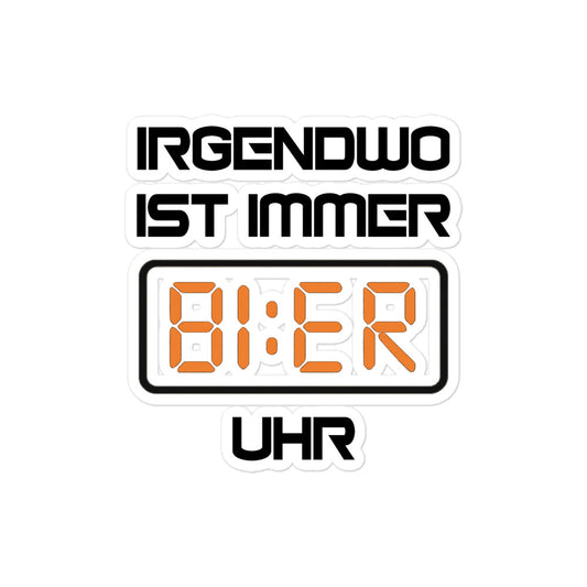 Bier Uhr Blasenfreie Aufkleber