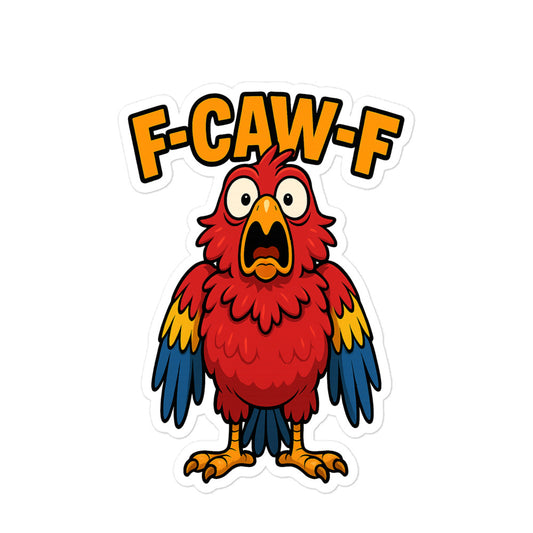 F-CAW-F Papagei Blasenfreie Aufkleber