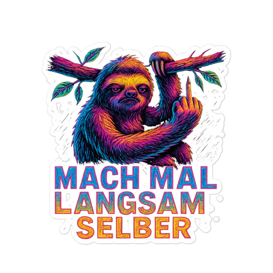 Mach mal langsam selber Blasenfreie Aufkleber