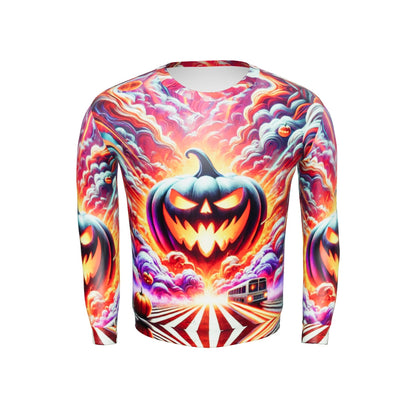 Hell-O-Ween Pumpkin Full Print Sweater