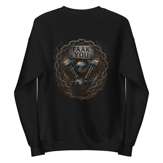 FAAK YOU – V-Twin Statement Backprint - Unisex-Pullover