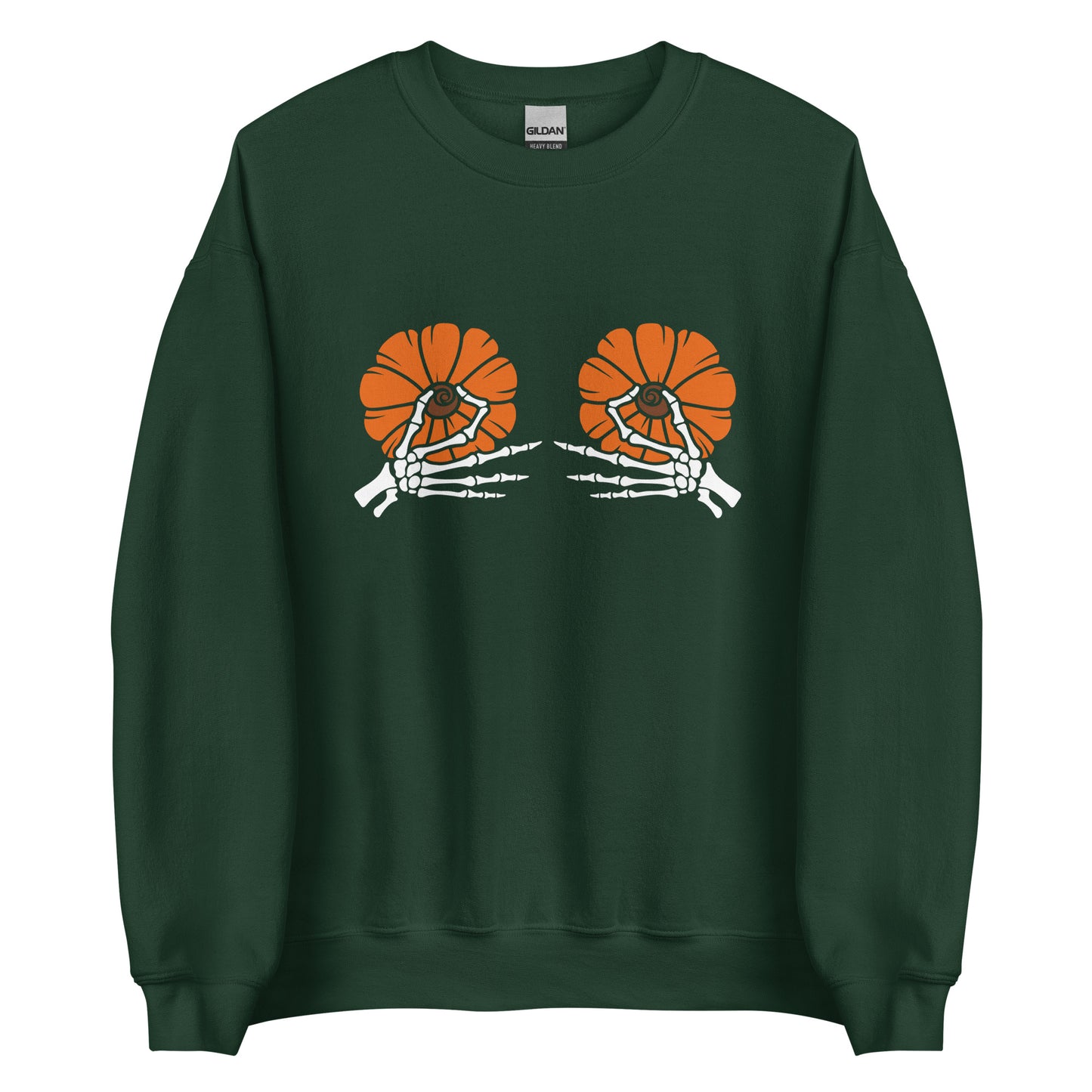 Pumpkin Boobs 2.0 – Halloween Sweater mit Skelett-Händen