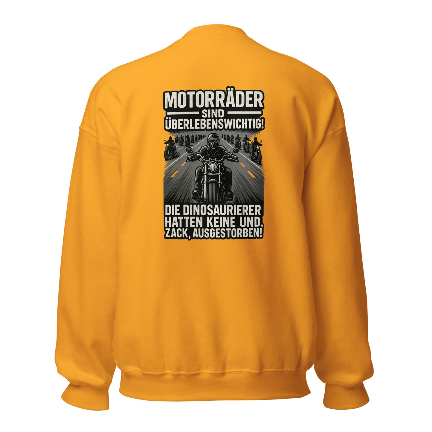Motorräder sind überlebenswichtig – Biker Backprint Sweater