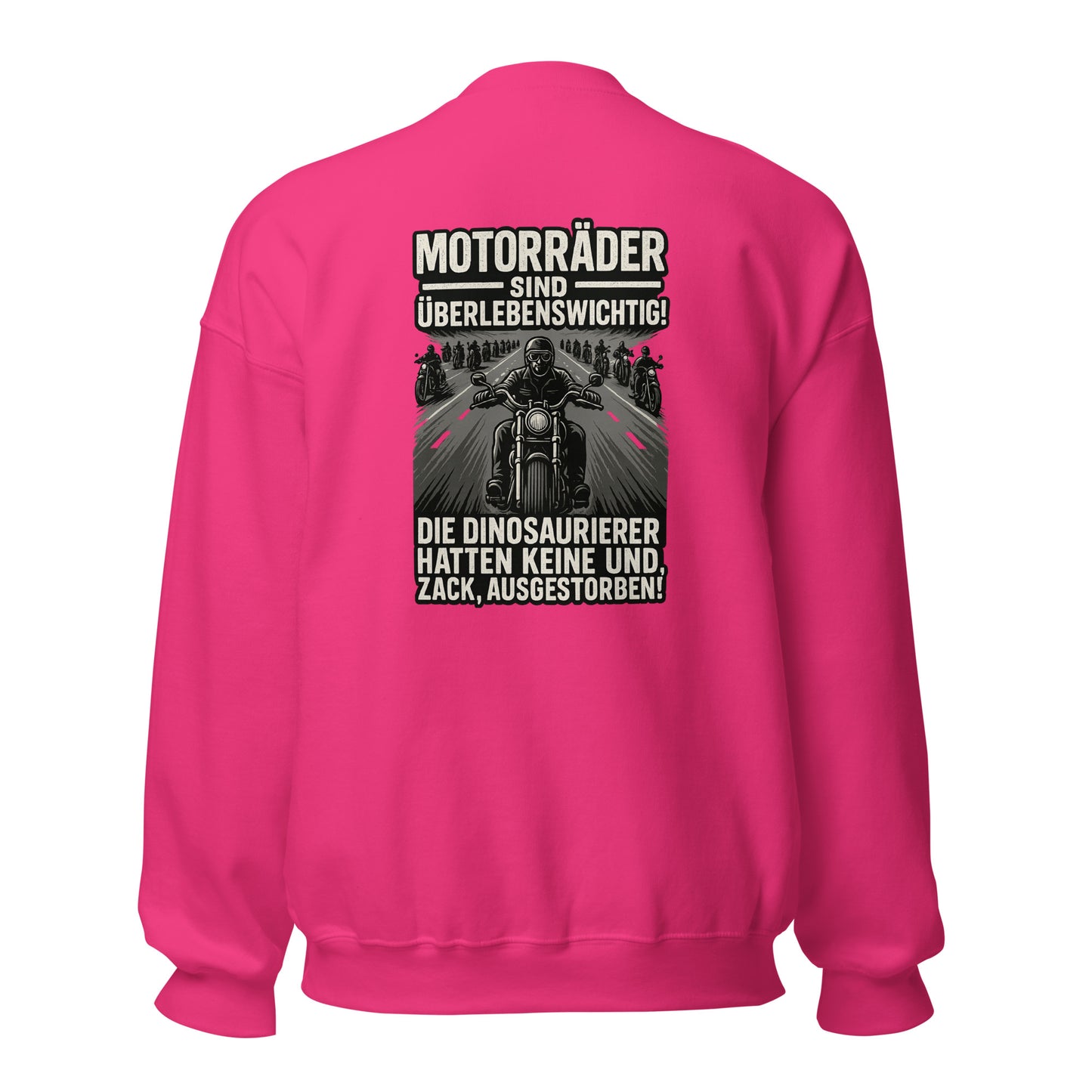 Motorräder sind überlebenswichtig – Biker Backprint Sweater