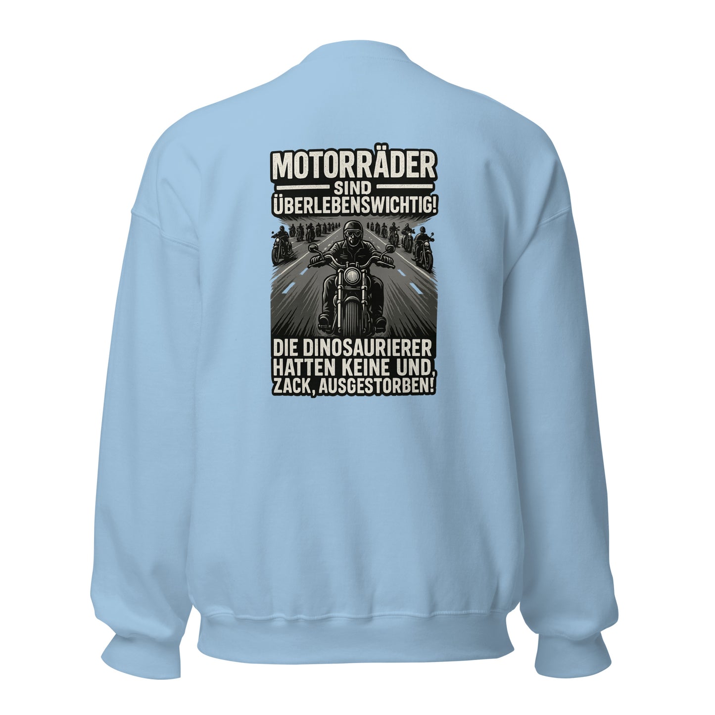 Motorräder sind überlebenswichtig – Biker Backprint Sweater