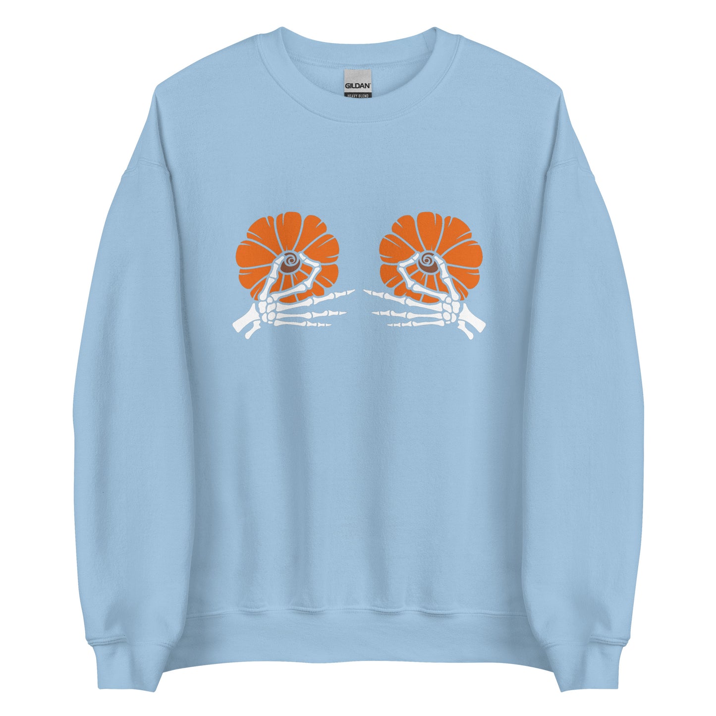Pumpkin Boobs 2.0 – Halloween Sweater mit Skelett-Händen