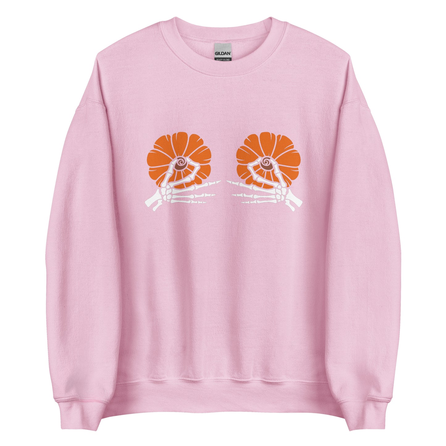 Pumpkin Boobs 2.0 – Halloween Sweater mit Skelett-Händen