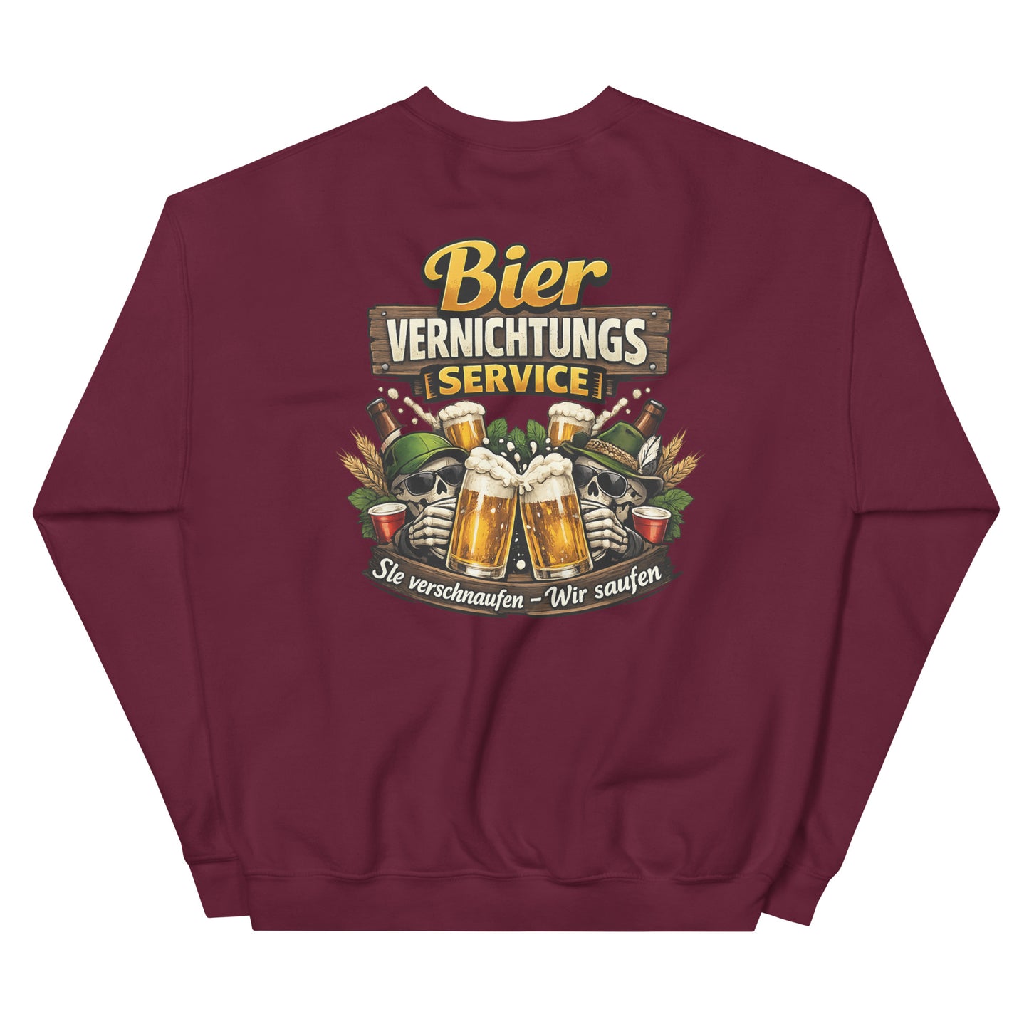 Bier Vernichtungs Service – Backprint Crew Sweater