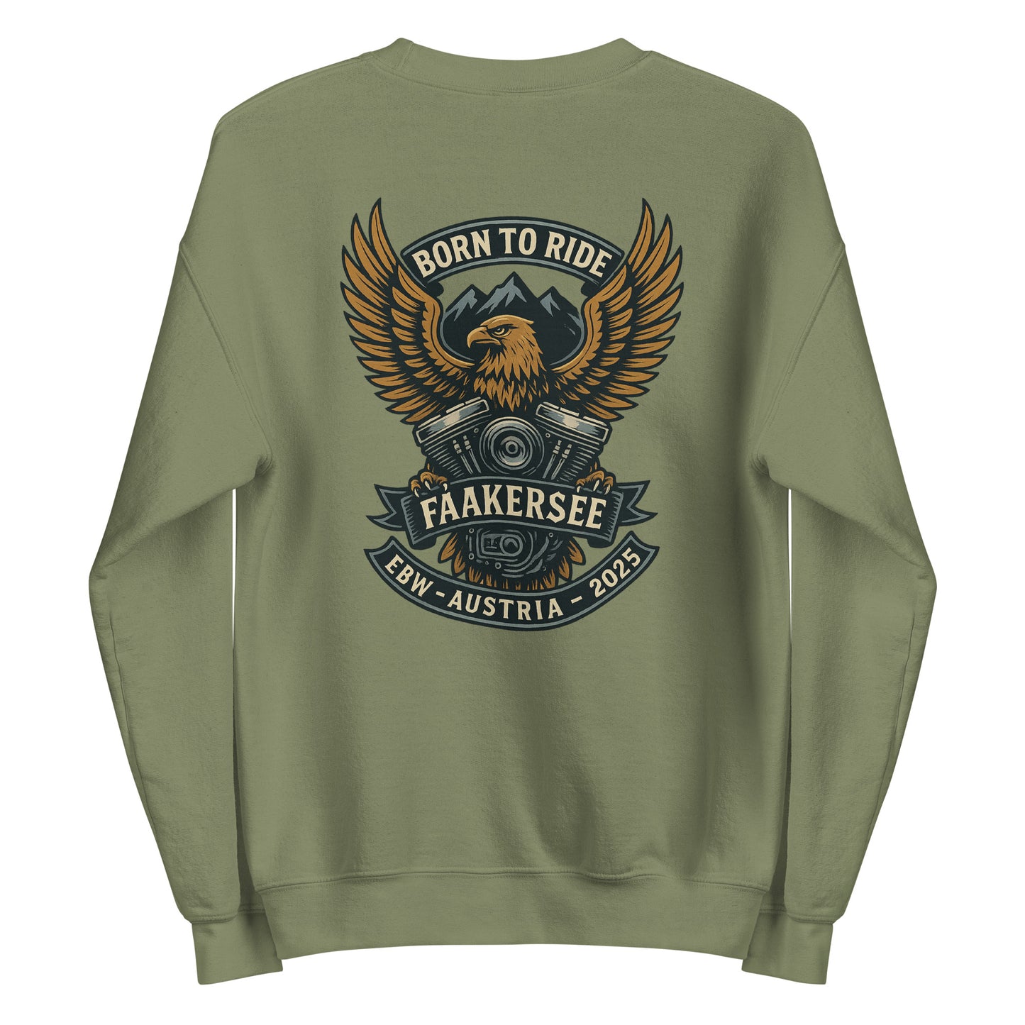 Born to Ride – EBW Faakersee Edition 2025 - Unisex-Pullover - Backprint