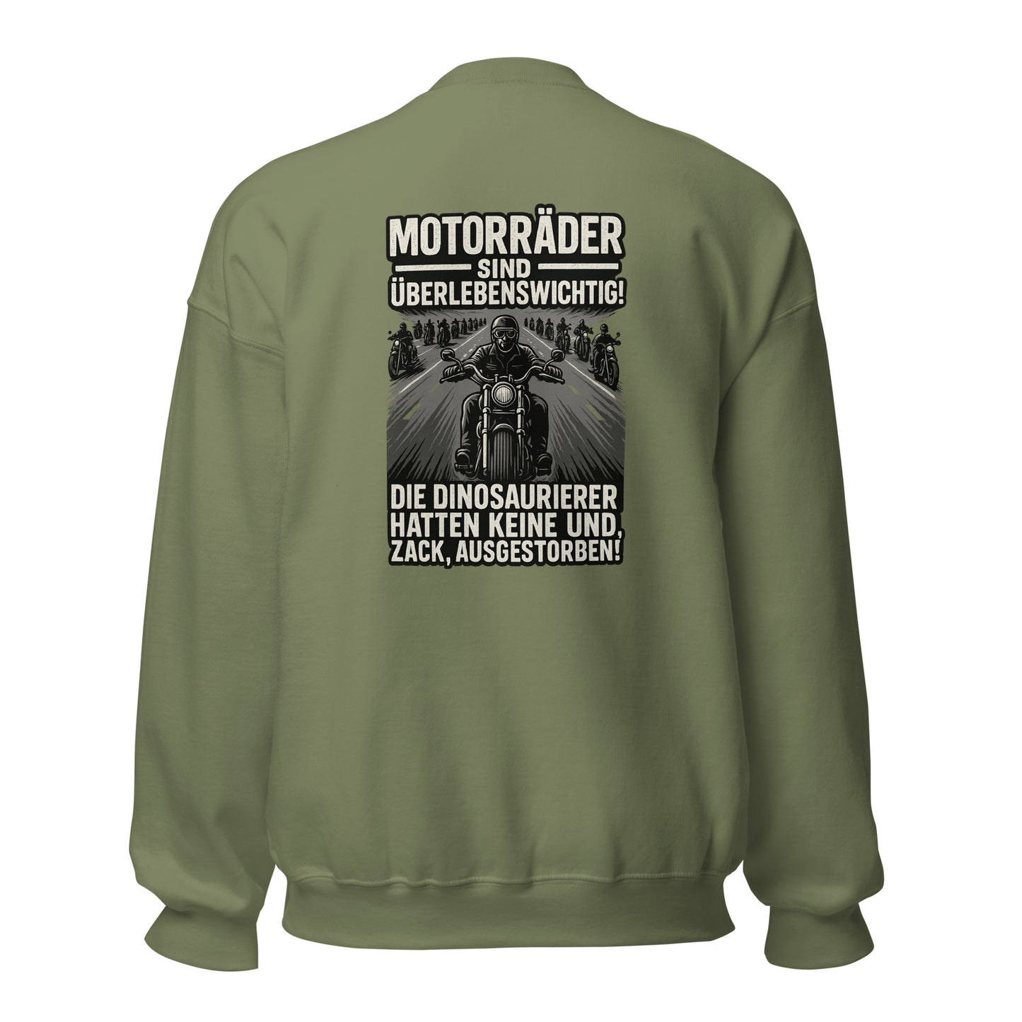 Motorräder sind überlebenswichtig – Biker Backprint Sweater
