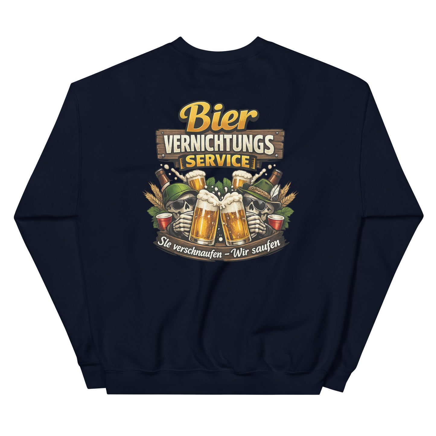 Bier Vernichtungs Service – Backprint Crew Sweater