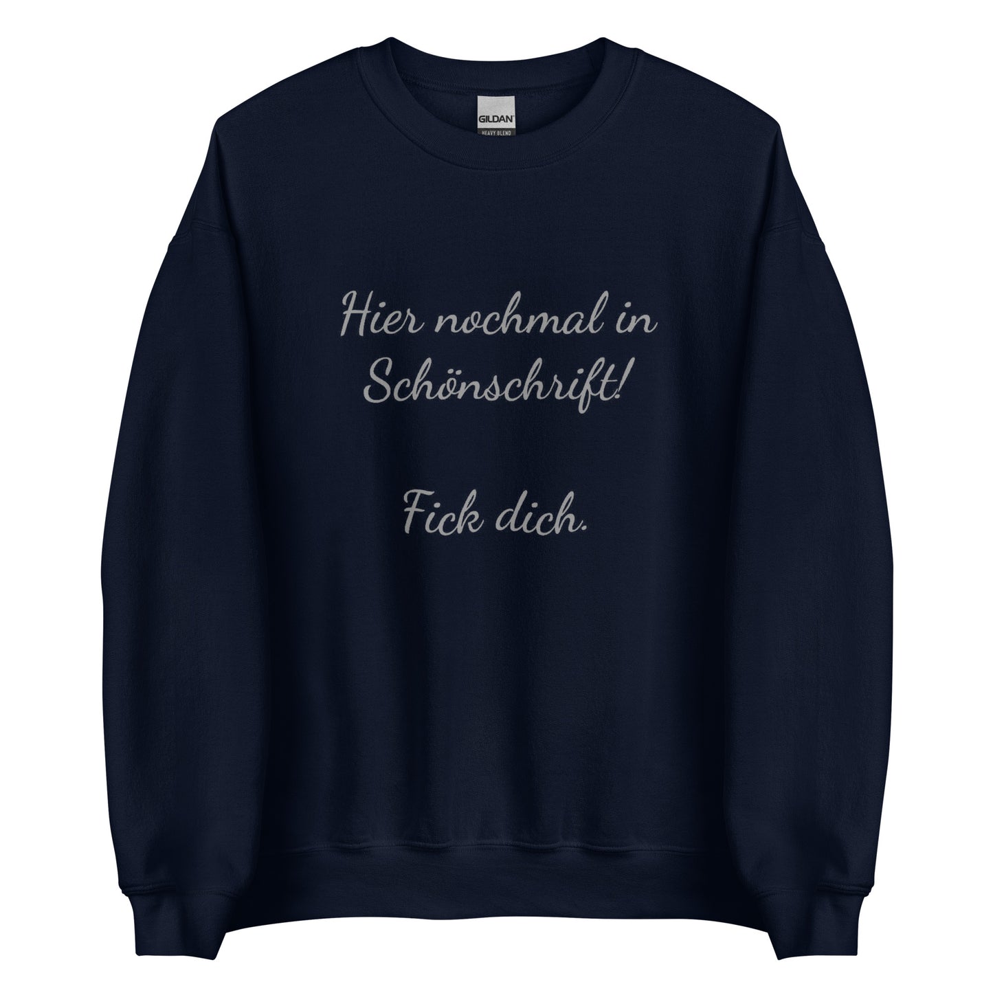 Hier nochmal in Schönschrift – Sweater