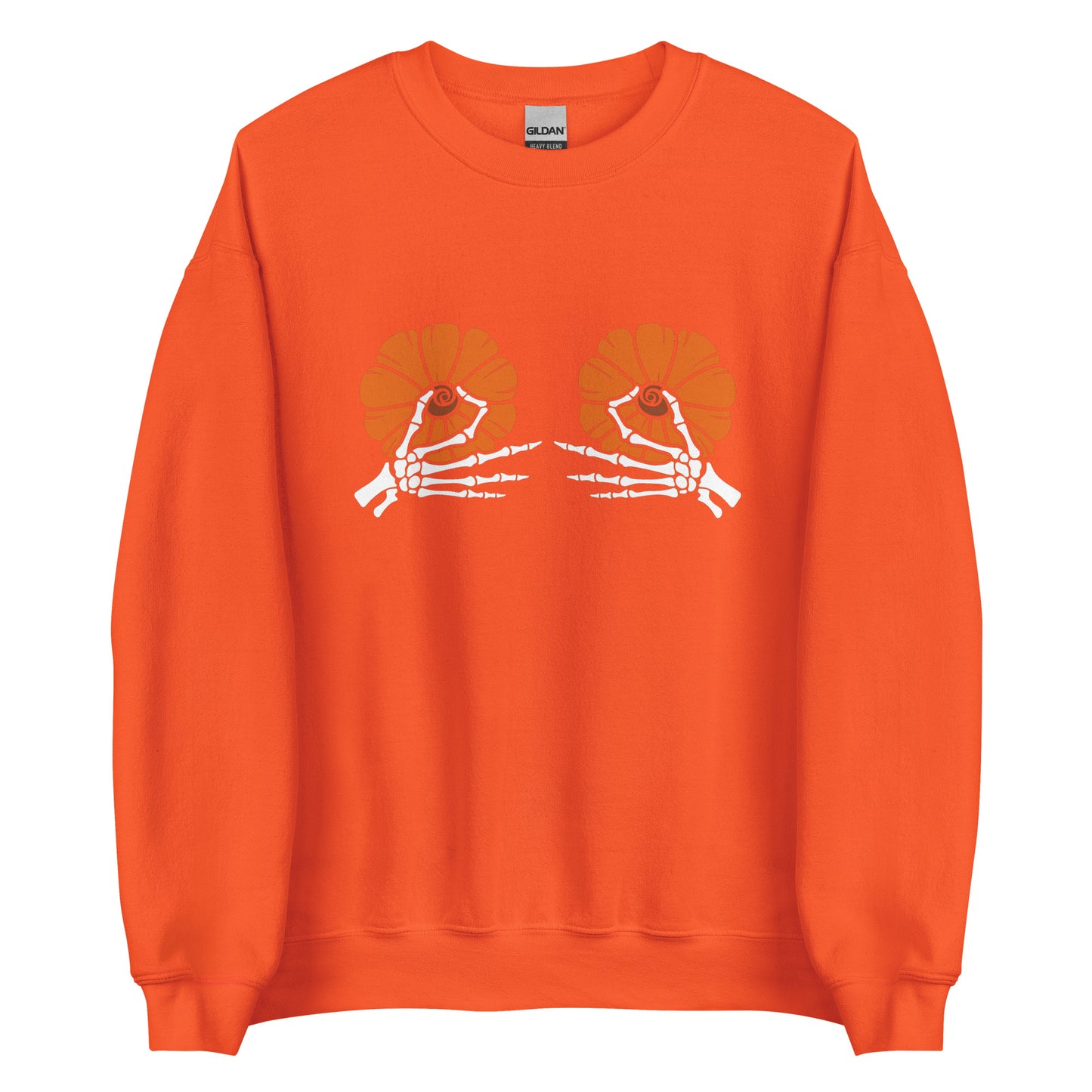Pumpkin Boobs 2.0 – Halloween Sweater mit Skelett-Händen