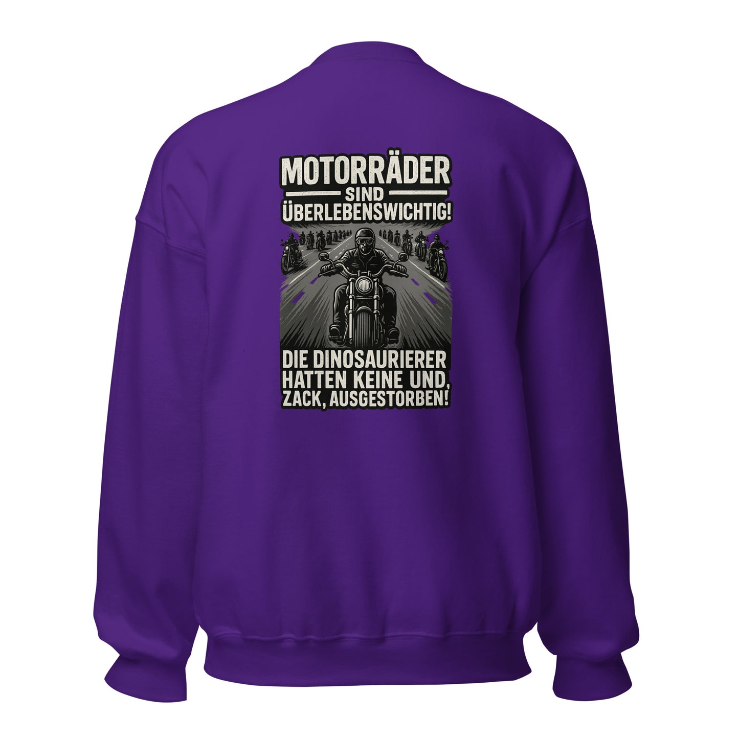 Motorräder sind überlebenswichtig – Biker Backprint Sweater