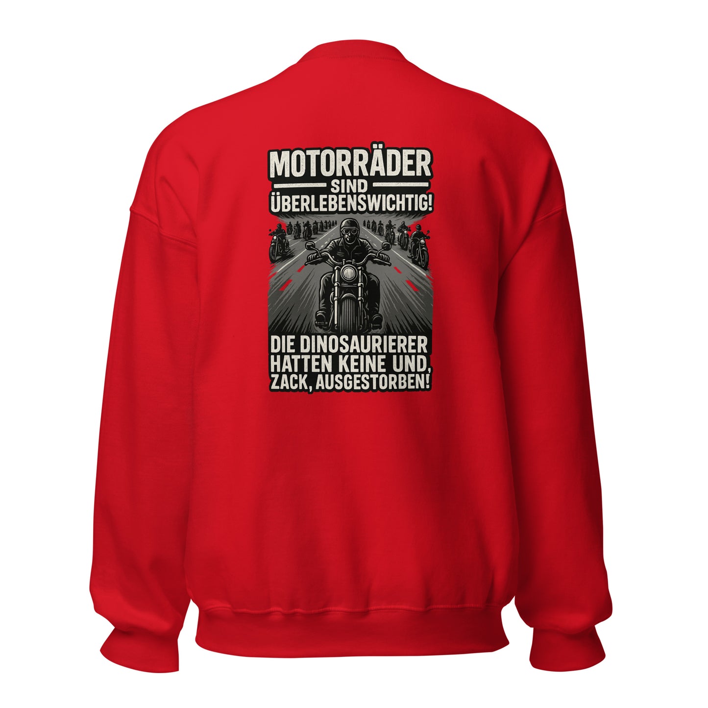 Motorräder sind überlebenswichtig – Biker Backprint Sweater